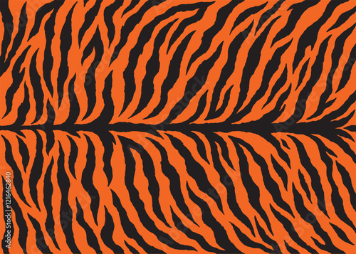 Abstract tiger stripes pattern design, vector illustration background. wildlife fur skin design illustration. photo