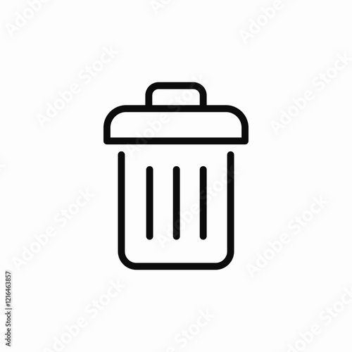 delete trash bin icon vector sign