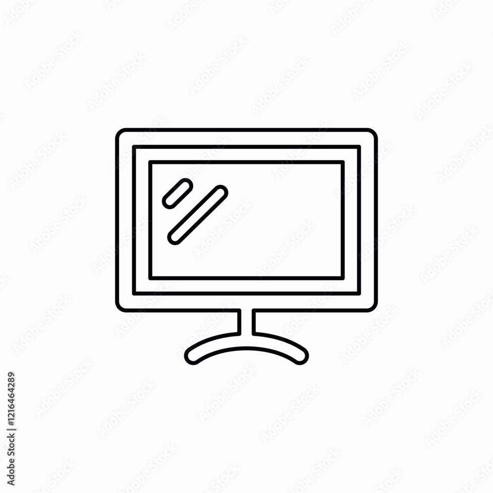 computer monitor screen icon vector sign computer monitor screen icon vector sign