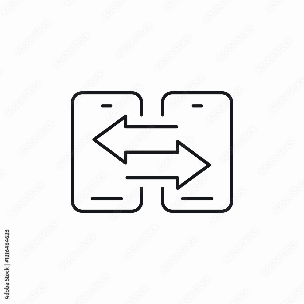 phone exchange transfer icon vector sign phone exchange transfer icon vector sign