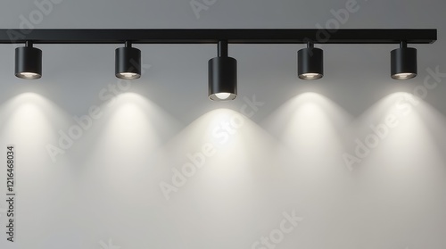 track lighting isolated against a transparent background showcasing sleek modern design and functionality ideal for contemporary interior spaces and mood illumination