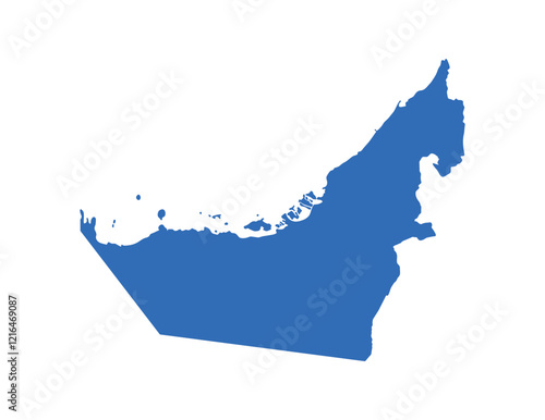 United Arab Emirates Map vector icon. Minimalistic Colorful Map of United Arab Emirates.