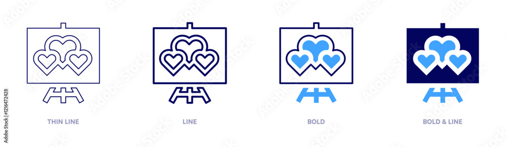 Love picture icon in 4 different styles. Thin Line, Line, Bold, and Bold Line. Duotone style. Editable stroke Love picture icon in 4 different styles. Thin Line, Line, Bold, and Bold Line. Duotone style. Editable stroke
