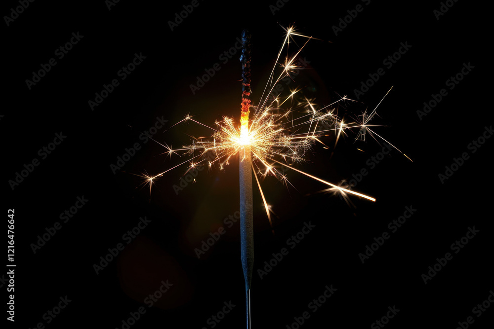 Fototapeta premium Sparkler's dazzling display of light