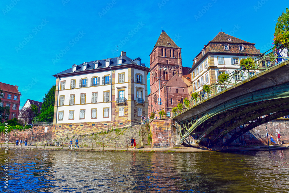 Naklejka premium Die historische Altstadt von Straßburg