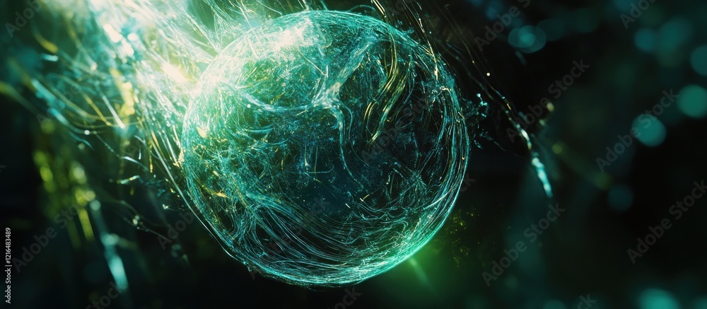 Fototapeta premium Abstract Sphere of Light and Energy