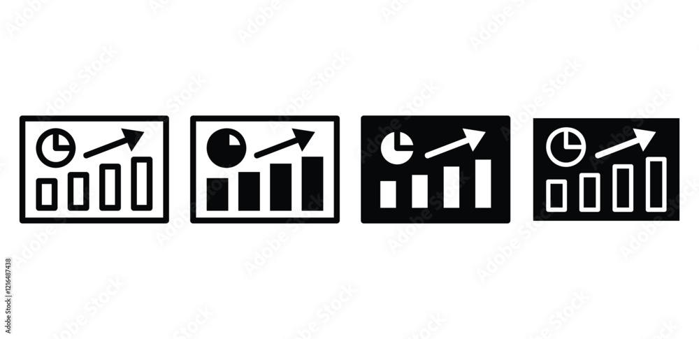 analytics data grow up icon concept vector design black white color simple flat modern style illustration collection isolated analytics data grow up icon concept vector design black white color simple flat modern style illustration collection isolated