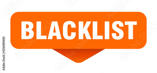 blacklist sticker. blacklist sign on transparent background