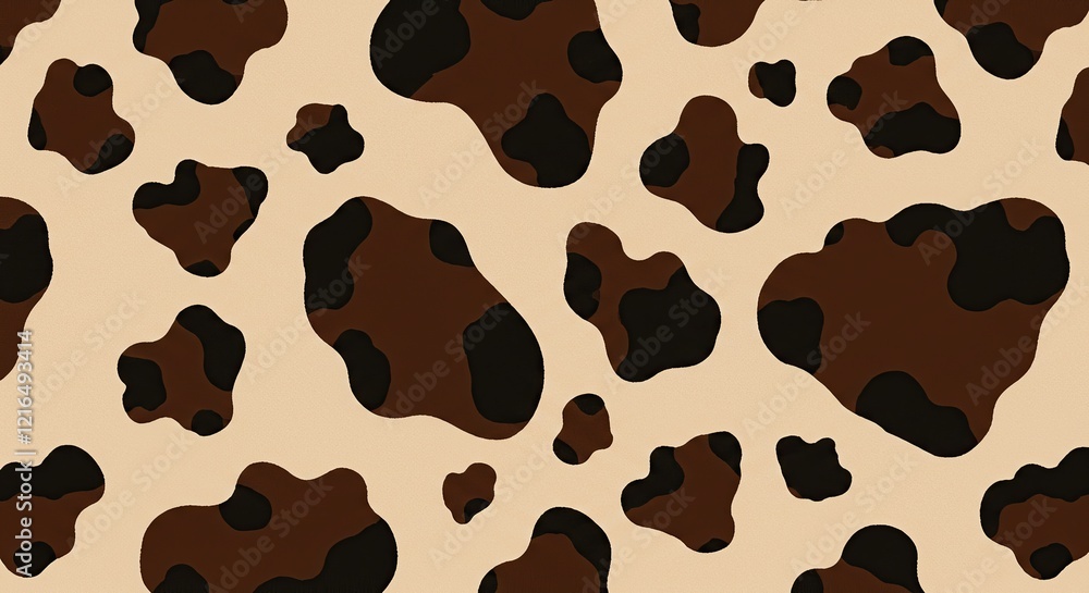 Natural Camouflage: Beige and Black Cow Spot Pattern. Natural Camouflage: Beige and Black Cow Spot Pattern.