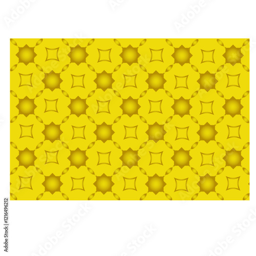 Ensemble rétro de carrelage sur fond jaune et différents motifs de couleur dégradée marron