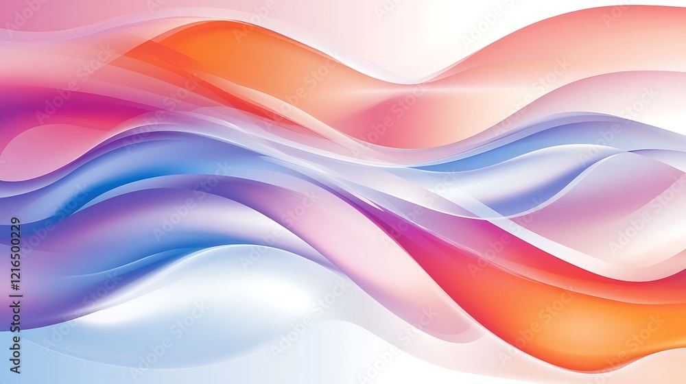 Fototapeta premium Abstract Colorful Waves Flowing Design