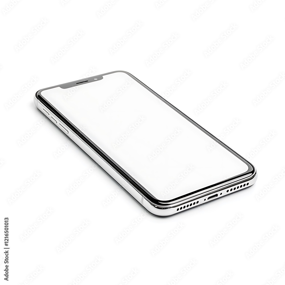 Detailed White Smartphone Mockup Detailed White Smartphone Mockup
