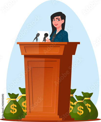 female corrupt politician
