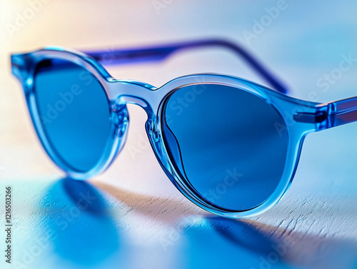 Close-up of blue light filt...