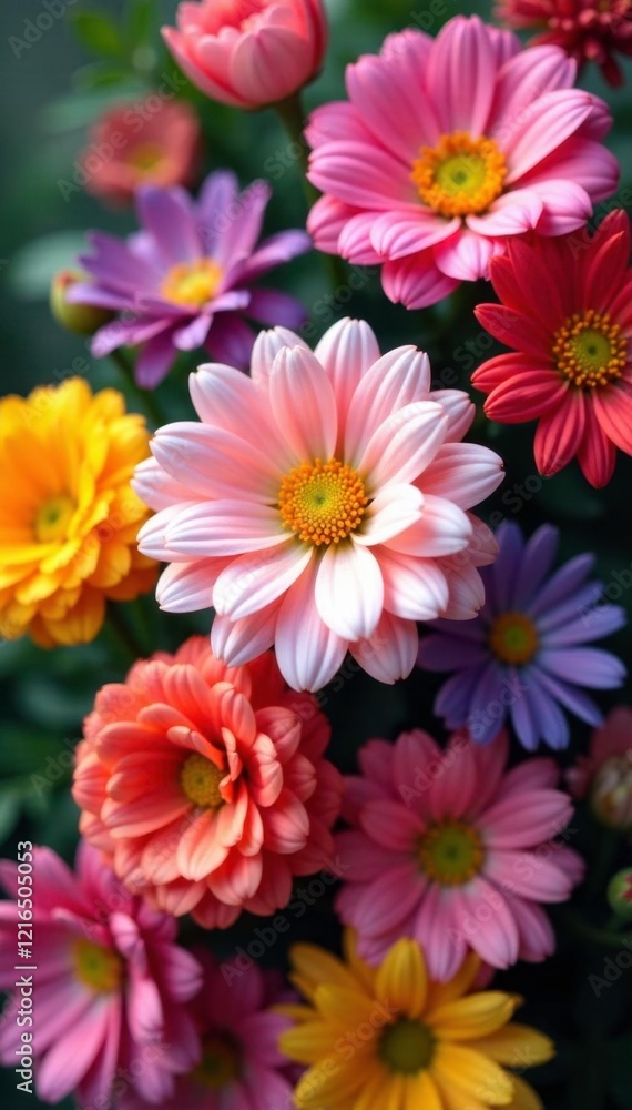 delicate petals of colorful flowers surrounding a central bloom, Spring Veggies, Lilies delicate petals of colorful flowers surrounding a central bloom, Spring Veggies, Lilies