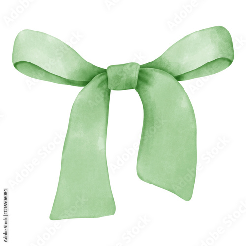 Green Ribbon Clipart Bundle - Hand-Drawn Watercolor Ribbons for Sublimation and Crafts