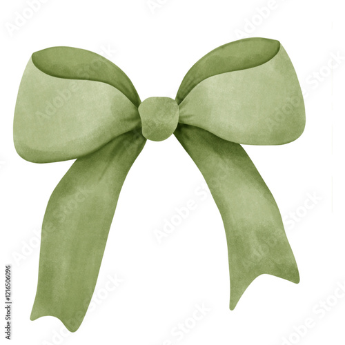 Green Ribbon Clipart Bundle - Hand-Drawn Watercolor Ribbons for Sublimation and Crafts