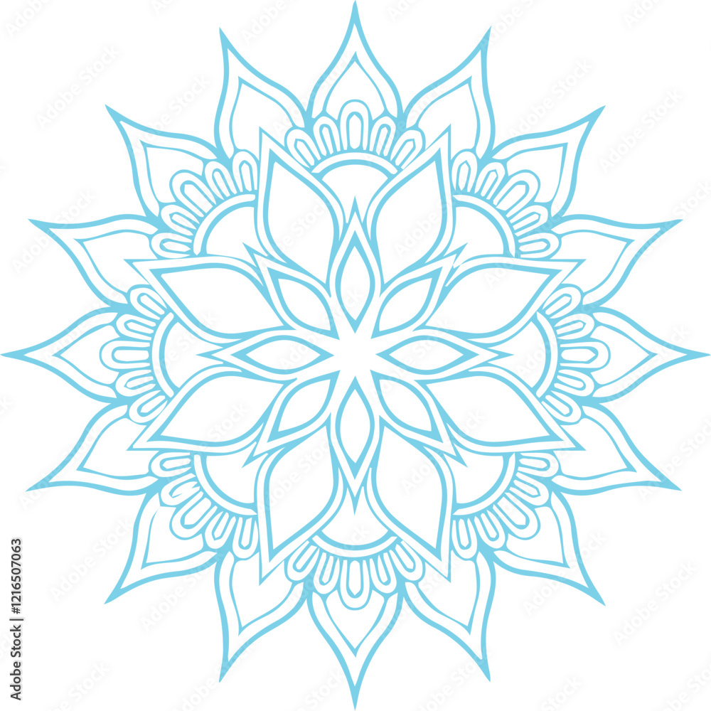 Obraz premium Beautiful flower art and mandala vector design