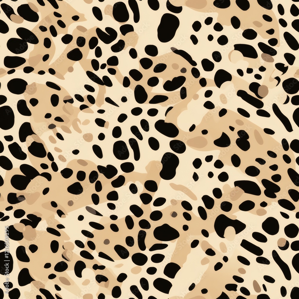Leopard print design featuring a blend of earthy tones with bold black spots on a light background showcasing a stylish look Leopard print design featuring a blend of earthy tones with bold black spots on a light background showcasing a stylish look