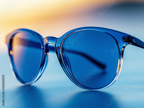 Close-up of blue light filt...