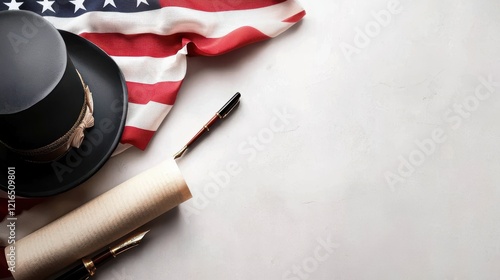 Veterans day celebration united states patriotic environment top-down view honoring history photo