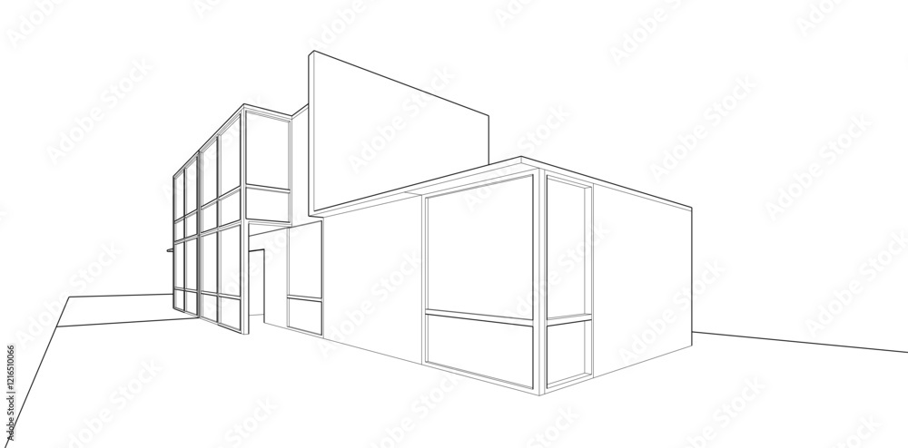 architectural sketch of a house architectural sketch of a house