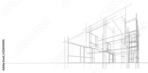 architectural sketch of a building