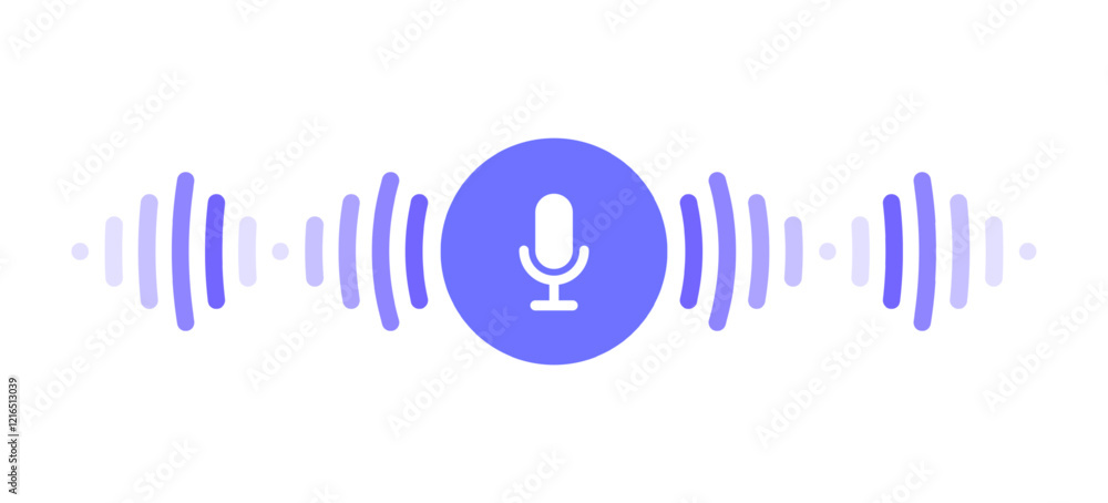 custom made wallpaper toronto digitalAudio voice message, audio call, chat record icon. Sound interface and record play button, vector messenger playback. Voice message microphone icon with sound wave or record soundwave of mobile phone 