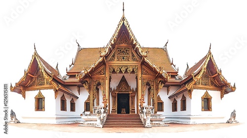 Wallpaper Mural Exquisite Golden Temple Facade in Thailand Architectural Marvel. Torontodigital.ca