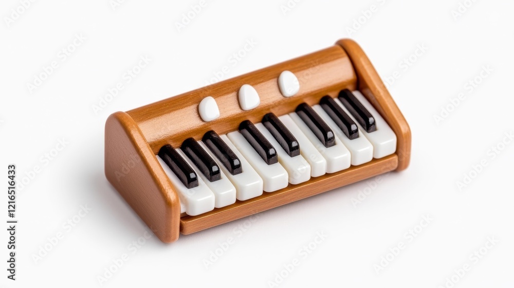Wooden Toy Piano for Little Musicians. Generative AI Wooden Toy Piano for Little Musicians. Generative AI