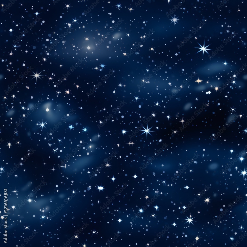 Obraz premium Starry night sky view filled with twinkling stars and cosmic clouds over a dark background, evoking a sense of wonder and tranquility