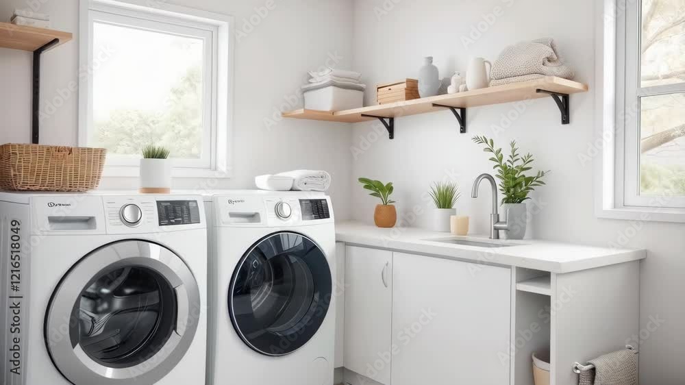 Modern Laundry Room Design: Clean, Bright, and Efficient Space Modern Laundry Room Design: Clean, Bright, and Efficient Space