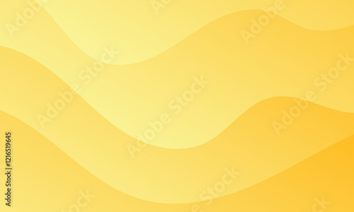 yellow stripes lines wave curves with smooth gradient abstract background