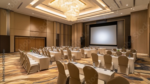 Grand Ballroom Conference Room Setup: Elegant Meeting Space