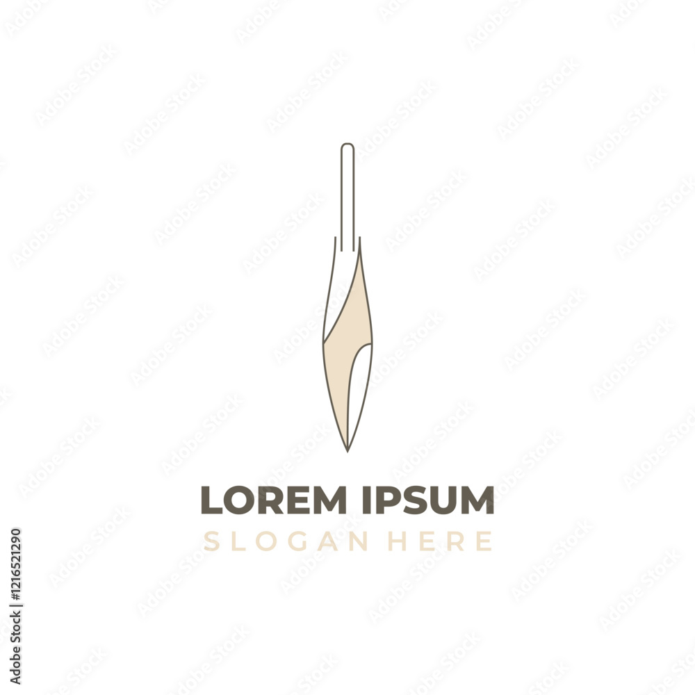 Vector dagger logo, lineart s... Vector dagger logo, lineart s...