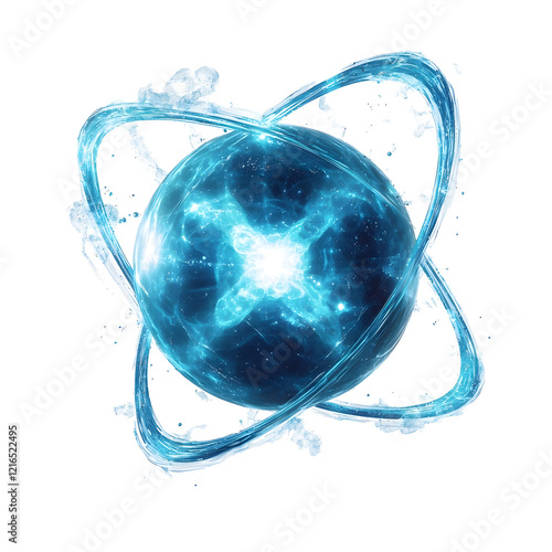 Captivating Neutron: A Glowing Subatomic Particle Showcasing the Wonders of Quantum Physics and Scientific Discovery