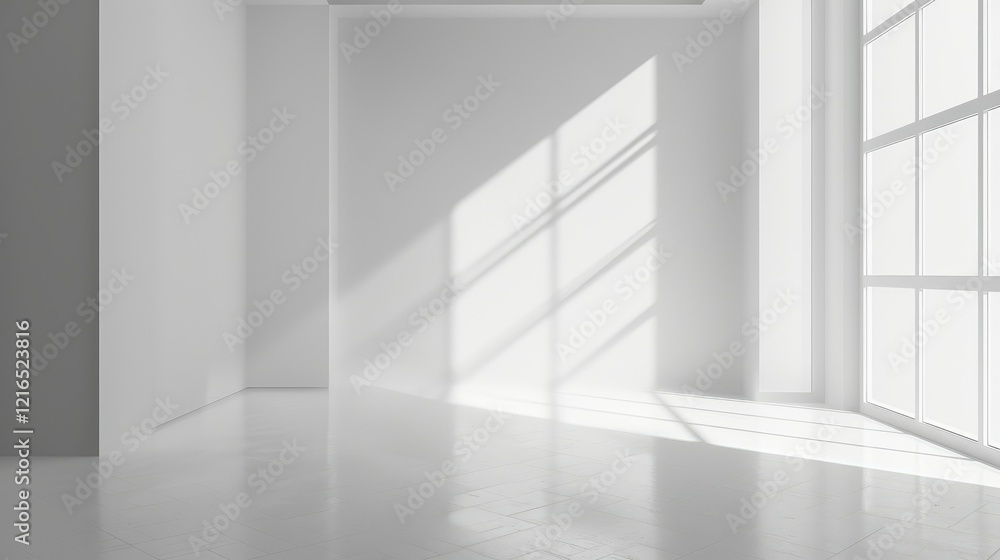 A minimalist interior space with soft shadows and natural light. A minimalist interior space with soft shadows and natural light.