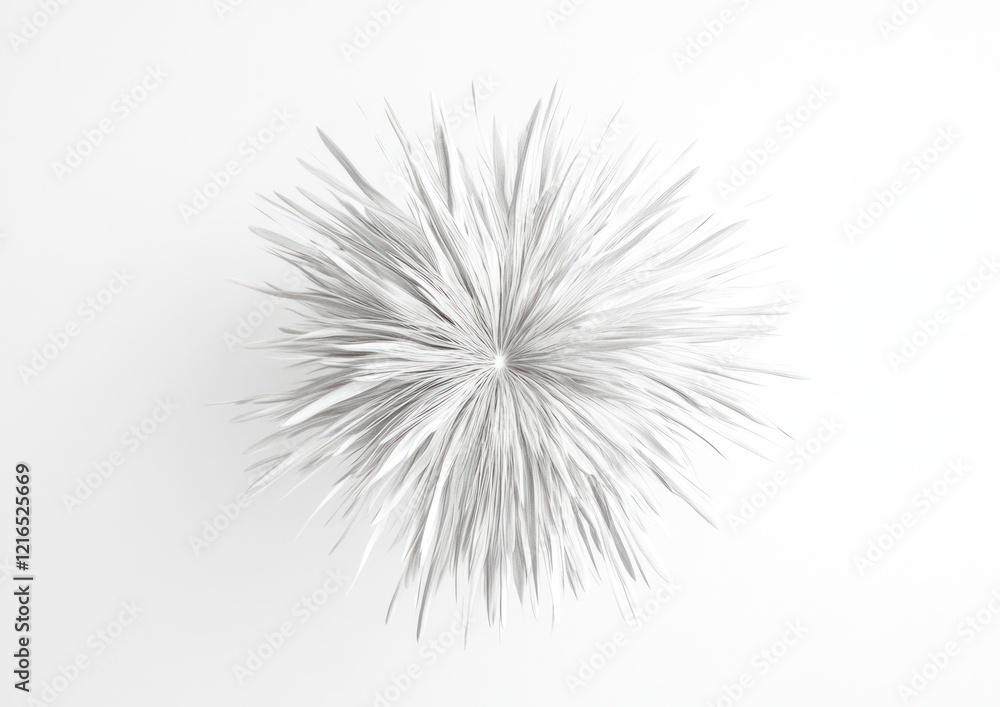 Fototapeta premium White Abstract Burst Graphic Minimalist Design Element