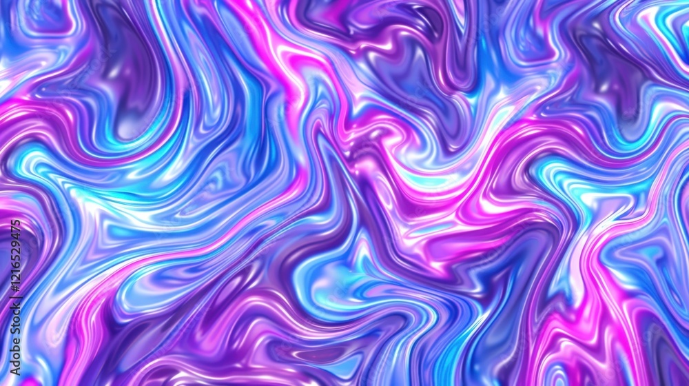 Obraz premium Abstract Swirls of Vibrant Hues: A Kaleidoscope of Blue, Purple, and Pink