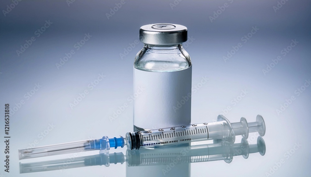 Disposable syringe with needle and vial isolated on white background with clapping path full of depth Disposable syringe with needle and vial isolated on white background with clapping path full of depth