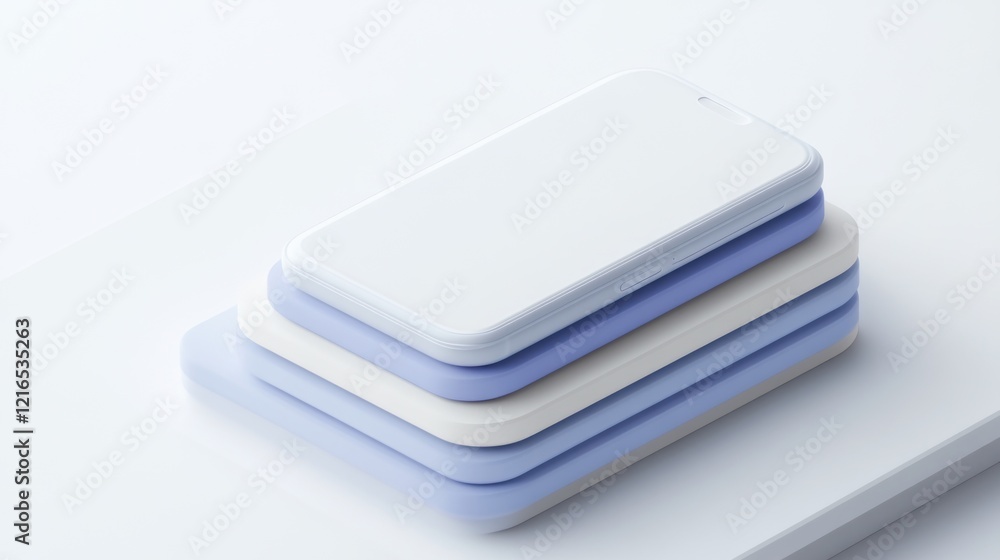 White Smartphone Mockup Stacked Pastel Boxes Minimalist Design White Smartphone Mockup Stacked Pastel Boxes Minimalist Design