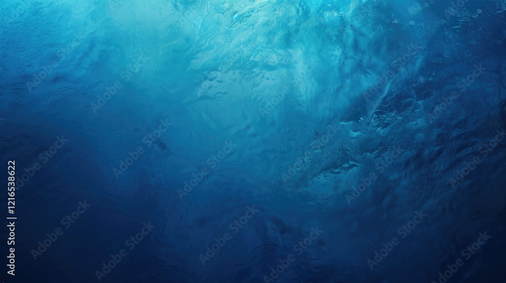 Obraz premium A serene underwater scene showcasing the deep blue hues of ocean water.