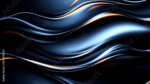 Abstract Blue And Orange Wave Design