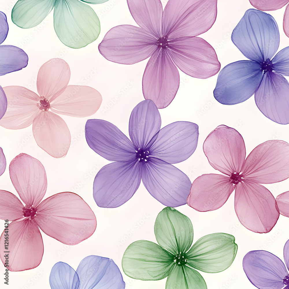 Pastel Flowers Seamless Pattern Pastel Flowers Seamless Pattern