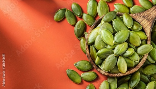 Wallpaper Mural Fresh organic green pumpkin seeds  Torontodigital.ca