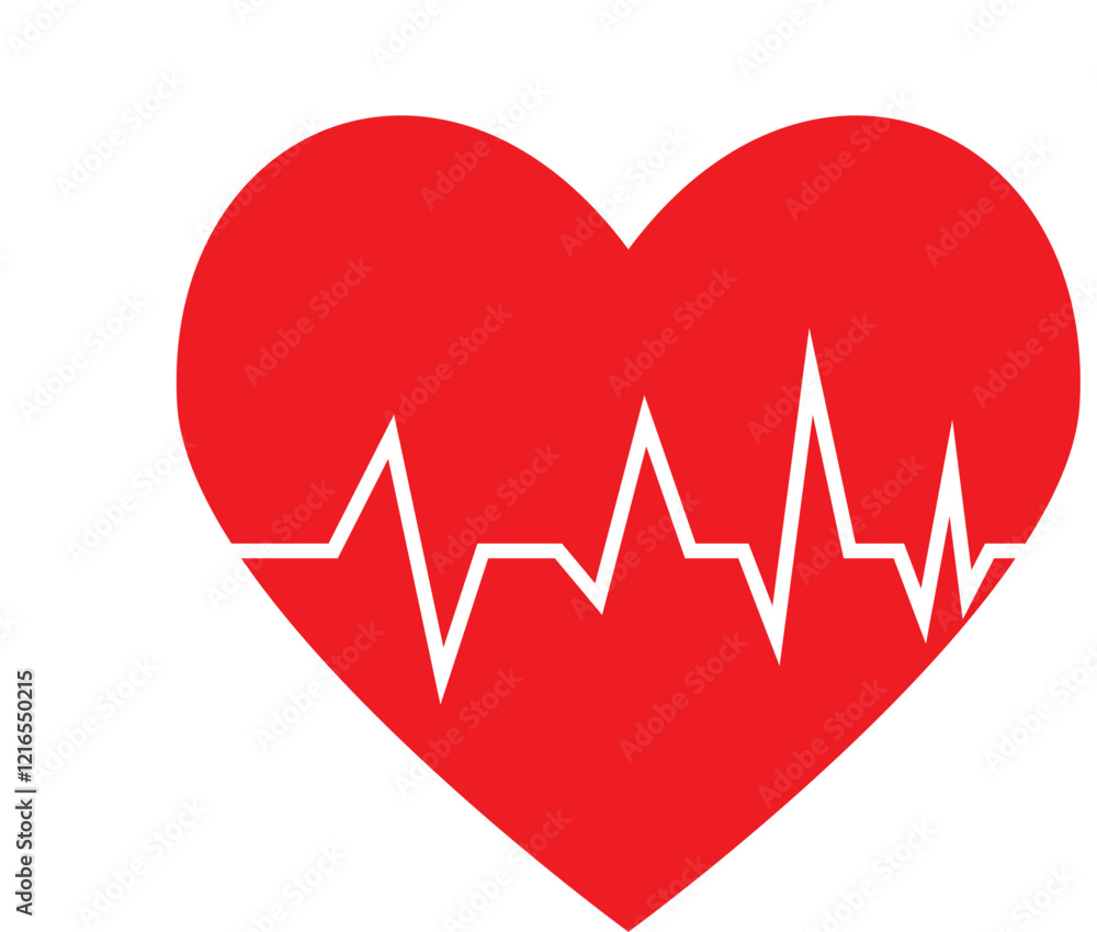 heart and heartbeat vector heart and heartbeat vector