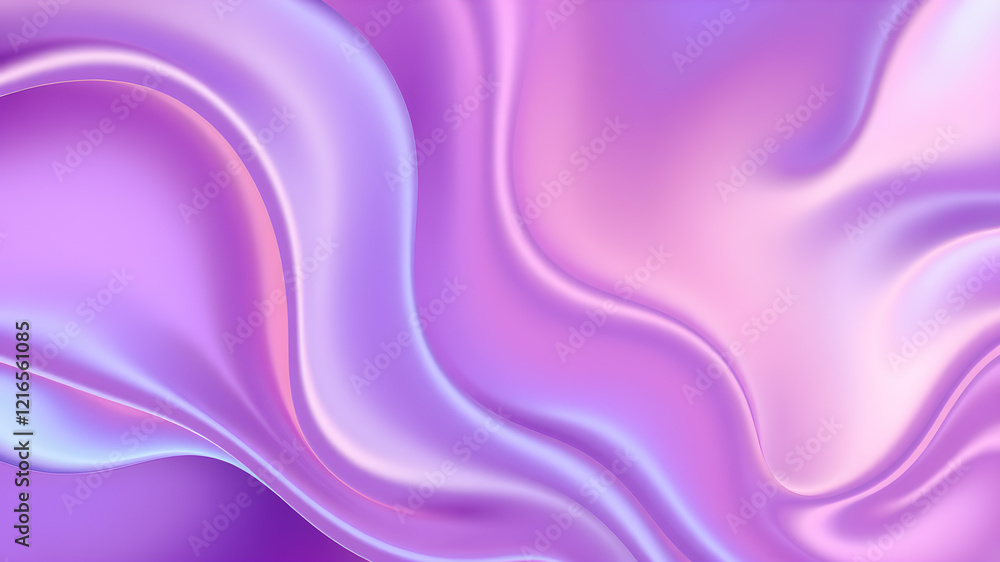 3d holographic liquid wave, iridescent chrome fluid silk fabric isolated on light background. Generative AI 3d holographic liquid wave, iridescent chrome fluid silk fabric isolated on light background. Generative AI