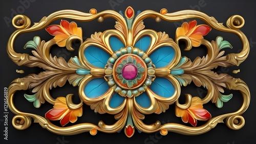 Golden decorative element 

