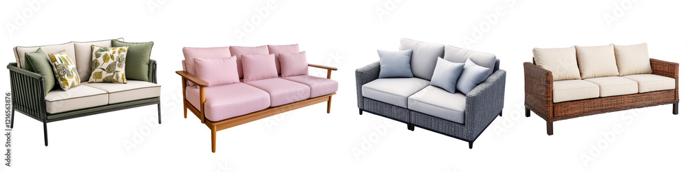 Collection of modern and contemporary sofas and couches in various styles materials and colors for comfortable and stylish living rooms patios and outdoor spaces Featuring wooden frames Collection of modern and contemporary sofas and couches in various styles materials and colors for comfortable and stylish living rooms patios and outdoor spaces Featuring wooden frames