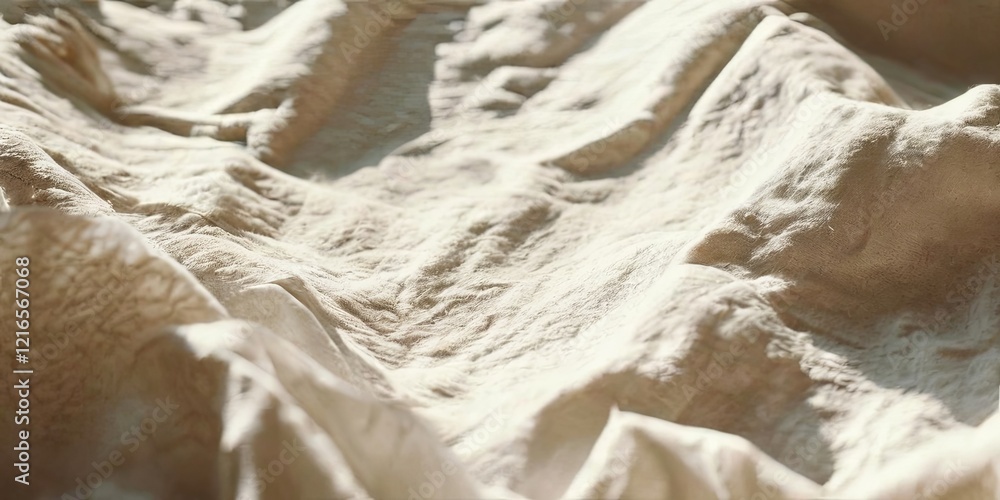 Naklejka premium A white blanket with a sandy texture